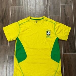 Brazil National Team Home Jersey Licensed Yellow Size Medium